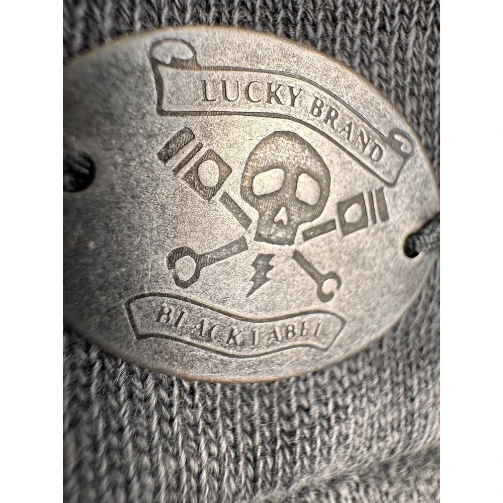 Lucky Brand Black Label Jacket Men's XL Full‎ Zip Bomber Style Gray